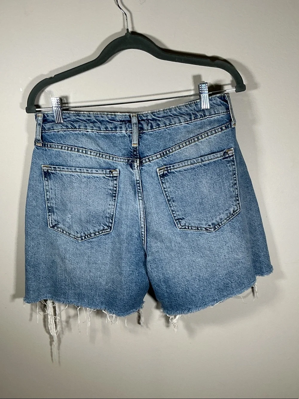 Forever 21 Light Blue Distressed Denim Cutoff Shorts